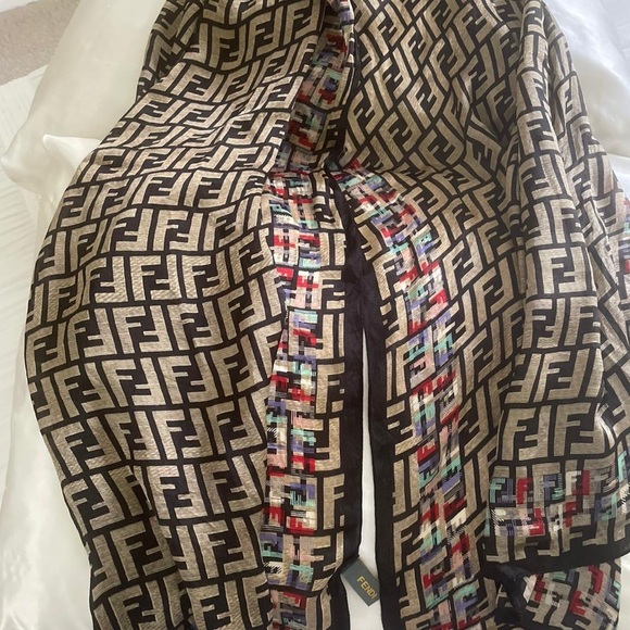 Monogram Scarf with Multicolor Accents